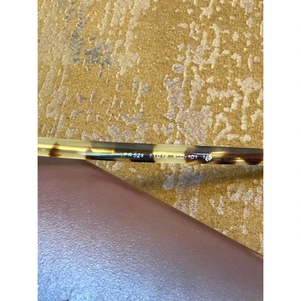Prada VPR 52X Gold Round Eyeglasses Tortoise Shell Frames Italy 51-19-140
